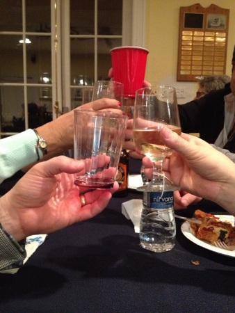A toast to fun and friendship at the Nyack Boat Club. Donna Cox